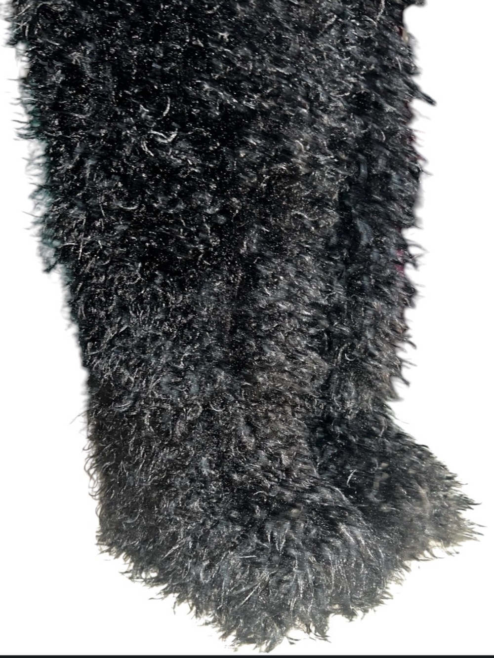 Faux Fur Black Women's Slippers